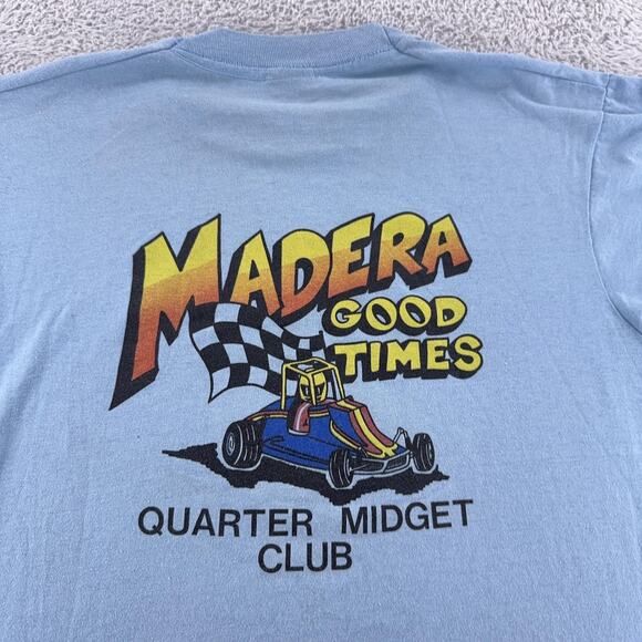Vintage Madera Quarter Midget Club Shirt Mens Large Race Car Graphic USA 90s - Picture 3 of 9